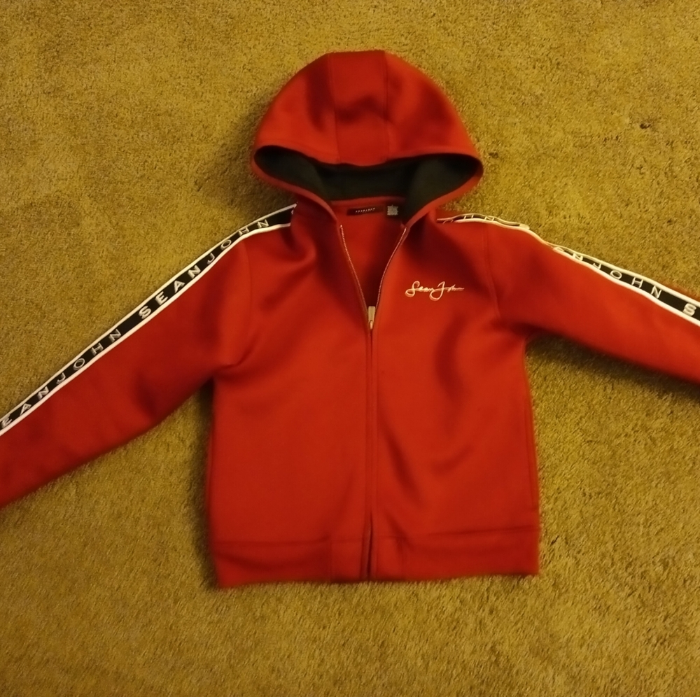 Sean John Tracksuit, Jacket size Large, Sweat pants Size Large,  Bergandy red